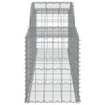 vidaXL Paniers à gabions arqués 6 Pièces 300x50x60/80 cm fer galvanisé