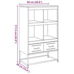 vidaXL Buffet haut vert olive 68 5x39x111 5 cm acier laminé à froid