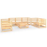 vidaXL Salon de jardin 8 Pièces Bois de pin massif