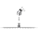vidaXL Pomme de douche plongeante 2 Pièces Acier inoxydable 20x30 cm