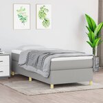 vidaXL Cadre de lit Gris clair 80x200 cm Tissu