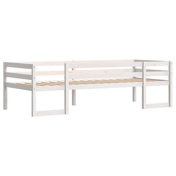 vidaXL Cadre de lit pour enfants blanc 90x200 cm bois de pin massif