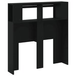 vidaXL Tête de lit à LED noir 100x18 5x103 5 cm bois d'ingénierie