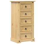 vidaXL Table de chevet Corona 53x39x103 cm bois de pin massif