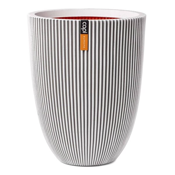 Capi Vase élégant Groove 46x58 cm Ivoire