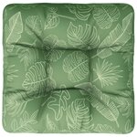 vidaXL Coussin de palette motif de feuilles 50x50x12 cm tissu