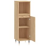vidaXL Armoire salle de bain chêne sonoma 30x30x100 cm