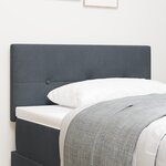 Tête de lit LED vidaXL capitonnée en boutons gris foncé 80 cm en velours
