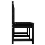 vidaXL Banc de jardin noir 201 5 cm bois massif de pin