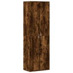 vidaXL Buffet haut chêne fumé 60x35x180 cm bois d'ingénierie