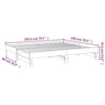 vidaXL Lit coulissant Noir 2x(100x200) cm Bois de pin massif