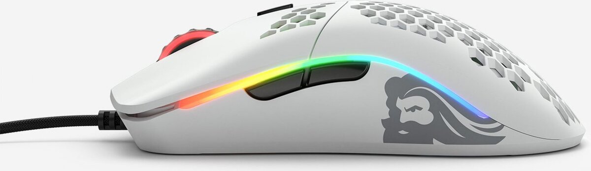 Souris filaire Gamer Glorious PC Gaming Race Model D RGB (Blanc) - La Poste
