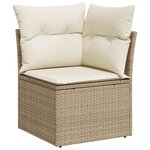 vidaXL Salon de jardin avec coussins 6 Pièces beige résine tressée