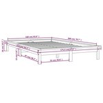 vidaXL Cadre de lit blanc 160x200 cm bois de pin massif