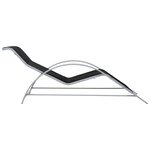 vidaXL Chaises longues lot de 2 avec table aluminium noir