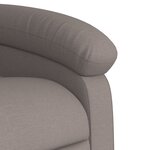 vidaXL Fauteuil inclinable électrique taupe tissu