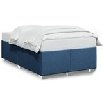 vidaXL Cadre de lit bleu 120x190 cm tissu