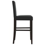 vidaXL Chaises de bar lot de 2 bois massif d'hévéa et similicuir