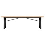 vidaXL Table basse cadre en Y 160x40x45 5 cm bois de pin massif fonte
