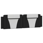 vidaXL Lit avec matelas noir et blanc 180x200 cm similicuir