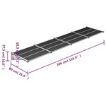 vidaXL Auvent de porte Gris et transparent 396x90 cm Polycarbonate