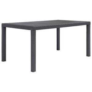 vidaXL Table de jardin Marron 150x90x72 cm Plastique Aspect de rotin