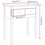vidaXL Table console 70x35x75 cm Bois massif de pin