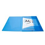 Chemise À Élastiques 3 Rabats Polypropylène Translucide Krea Cover - A4 - Bleu - X 25 - Exacompta