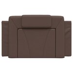 vidaXL Coussin de tête de lit marron 80 cm similicuir