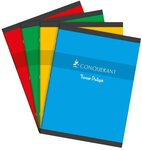 Cahier de TP 17x22cm 64p 70g/90g Grands Carreaux/Uni Blanc Coloris aléatoires CONQUÉRANT