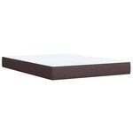vidaXL Sommier à lattes de lit avec matelas Marron foncé 140x200 cm