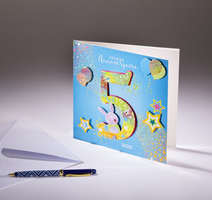 Carte double coll'âge- 5 ans
