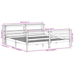 vidaXL Cadre de lit sans matelas cire marron 200x200cm bois pin massif