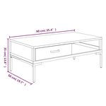 vidaXL Table basse 90x50x35 cm Bois de pin massif