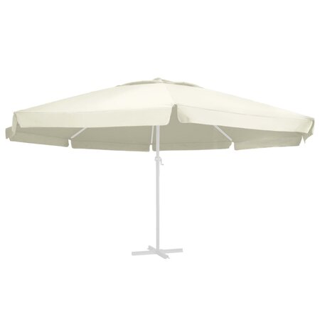 vidaXL Tissu de remplacement pour parasol d'extérieur Sable 600 cm