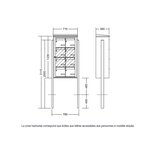 Bloc collectif leabox.com  2x4  grade 3  simple face  Extérieur  fixation sur pieds à sceller  Blanc pur RAL 9010  finition brillante