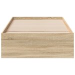 Lit de cadre vidaXL en chêne Sonoma 90x190 cm en bois d'ingénierie