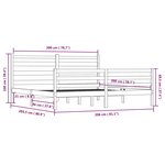 vidaXL Cadre de lit Bois massif de pin 200x200 cm Marron miel