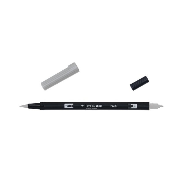 Feutre dessin double pointe abt dual brush pen n60 gris froid 6 x 6 tombow