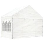 vidaXL Belvédère avec toit blanc 15 61x4 08x3 22 m polyéthylène