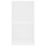 Vidaxl bibliothèque à 2 niveaux blanc 40x30x76 5 cm aggloméré