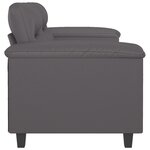 vidaXL Canapé à 2 places Gris 120 cm Similicuir