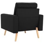 vidaXL Ensemble de canapés 2 Pièces Tissu Noir