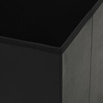 vidaXL Tabourets de rangement pliables lot de 2 noir similicuir