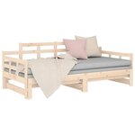 vidaXL Lit coulissant Bois de pin solide 2x(90x190) cm