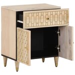 vidaXL Table de chevet 50x33x60 cm bois de manguier massif