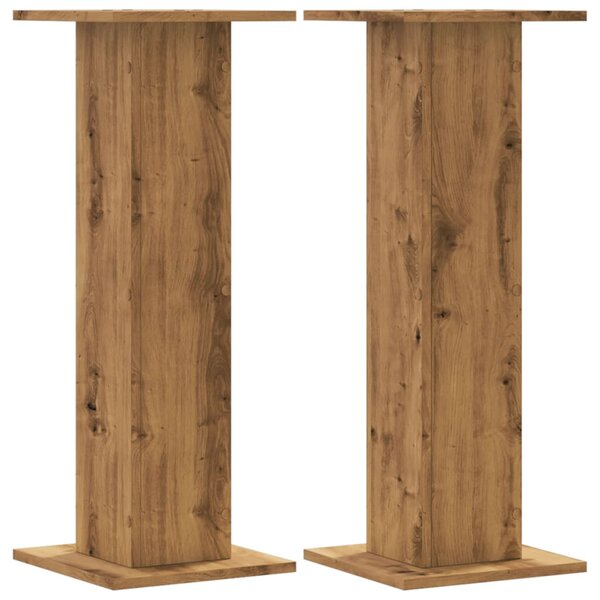 vidaXL Supports pour plantes 2 Pièces chêne artisanal bois d'ingénierie