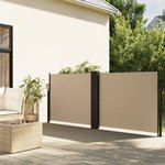 vidaXL Auvent latéral rétractable beige 120x1000 cm