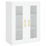 vidaXL Buffet haut Blanc 69 5x34x180 cm Bois d'ingénierie