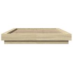 vidaXL Cadre de lit chêne sonoma 140x200 cm bois d'ingénierie